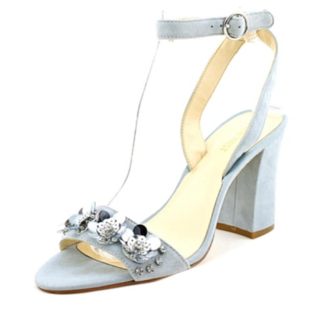 Size 8 BNIB NINE WEST Balada Suede Heeled Sandals